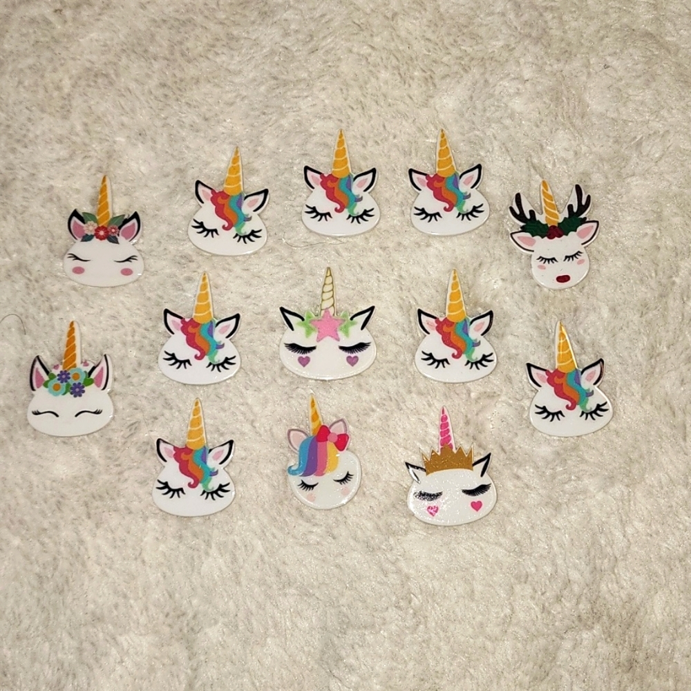 Unicorn Embellishments 13 pcs.